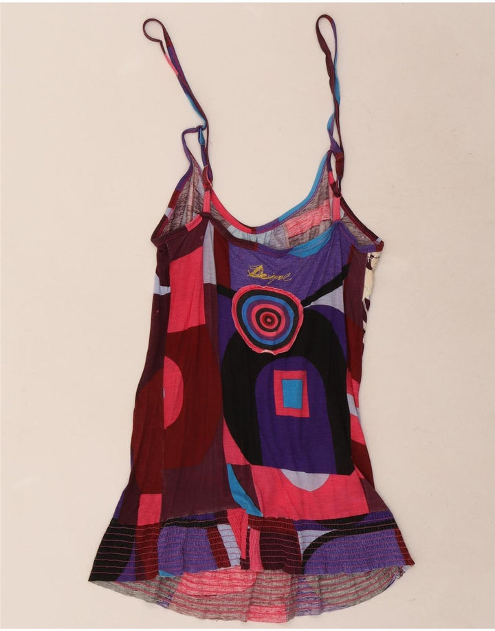 Женский топ на бретельках с рисунком Desigual UK 12, средний размер, разноцветная бабочка