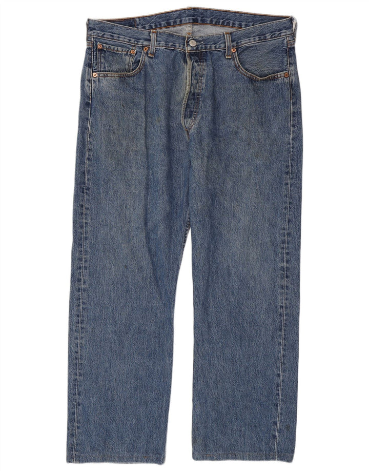Мужские прямые джинсы Levi's 501 W36 L28 синие, хлопок
