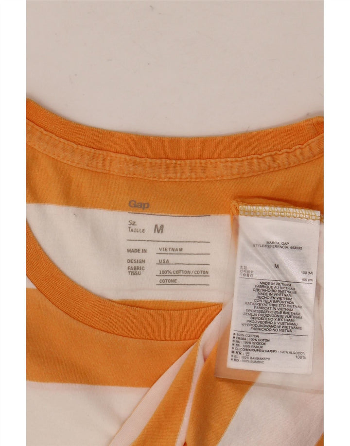 Мужская футболка GAP из хлопка средней оранжевой полоски