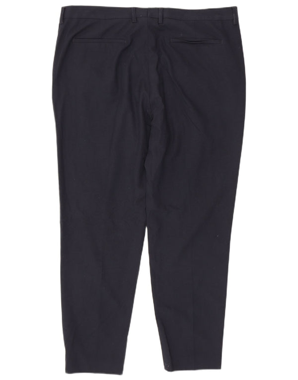 Мужские узкие повседневные брюки Zara EU 46 XL W36 L28 темно-синие