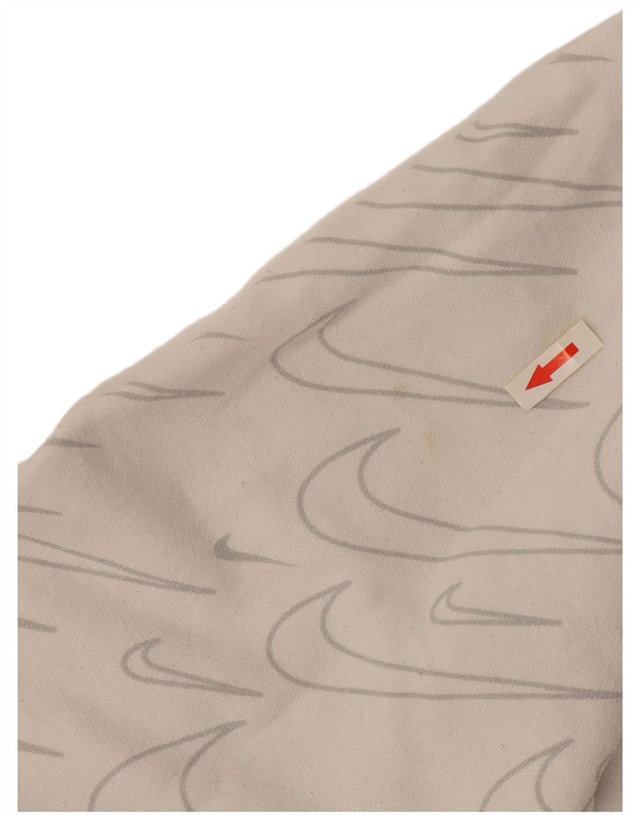 Мужской джемпер с капюшоном с рисунком Nike среднего размера, белый, хлопковый