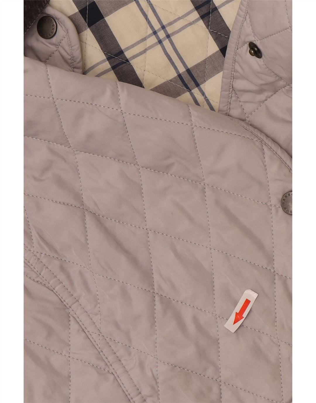 Женская стеганая куртка Barbour UK 8, маленькая серая, полиэстер с цветными блоками