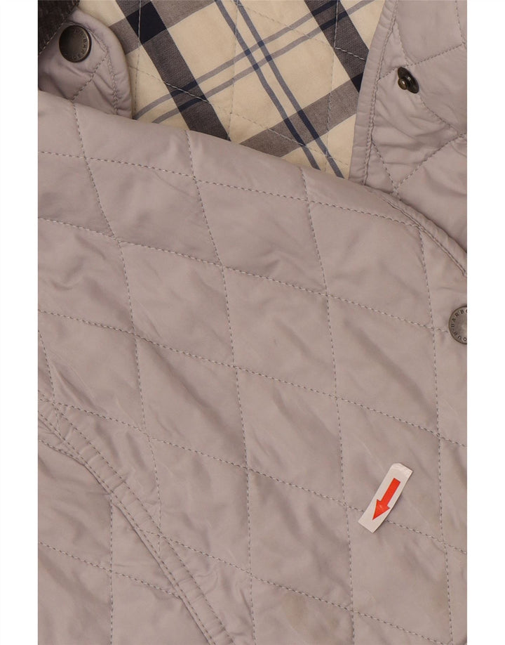 Женская стеганая куртка Barbour UK 8, маленькая серая, полиэстер с цветными блоками