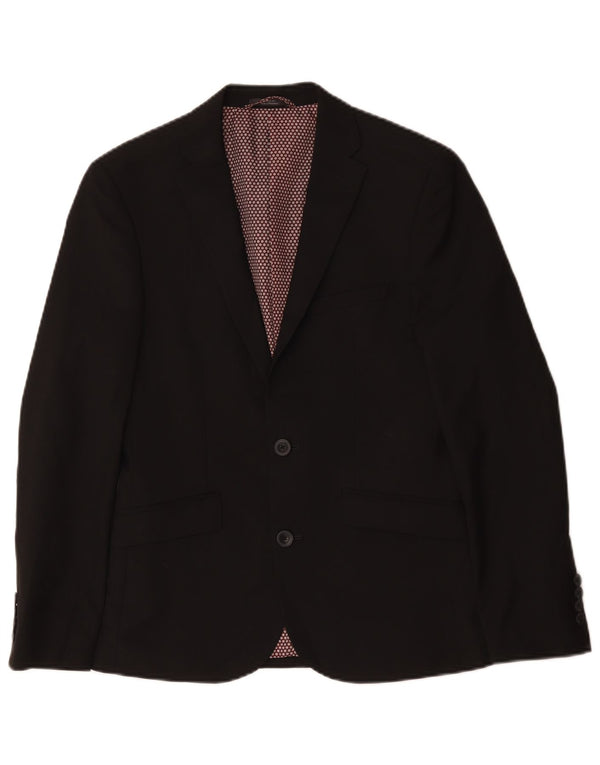 Мужской пиджак скинни с двумя пуговицами Marks & Spencer UK 34 XS, черный