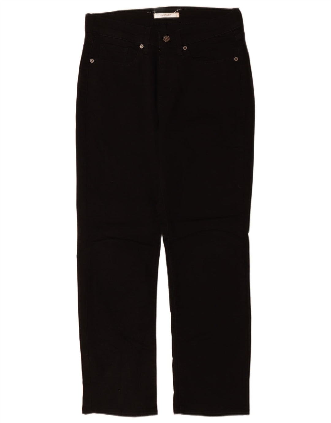 Женские классические прямые джинсы LEVI'S US 6 Medium W30 L27, черный хлопок