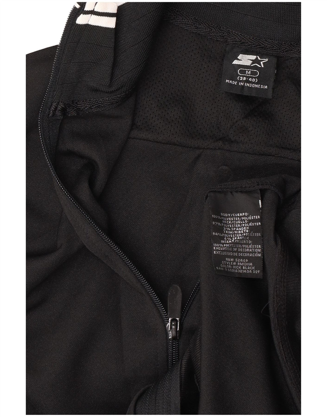 Мужской спортивный костюм Starter, верхняя куртка UK 38/40, средний черный цвет с цветными блоками