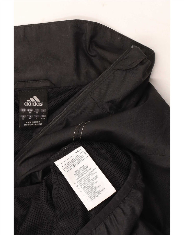 Мужская куртка-дождевик Adidas UK 38, средний черный полиэстер