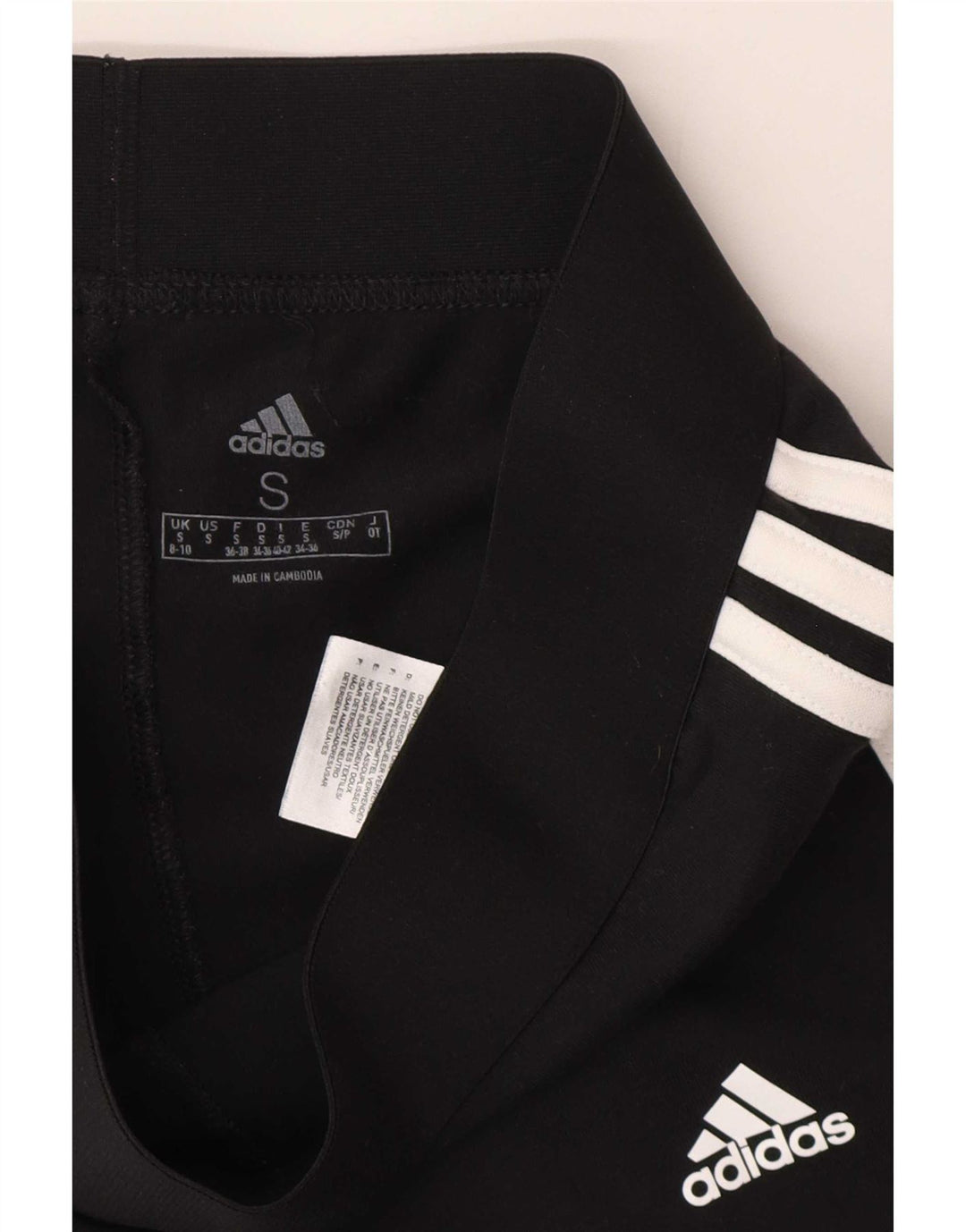 Женские леггинсы Adidas UK 8/10, маленькие, черные, хлопковые