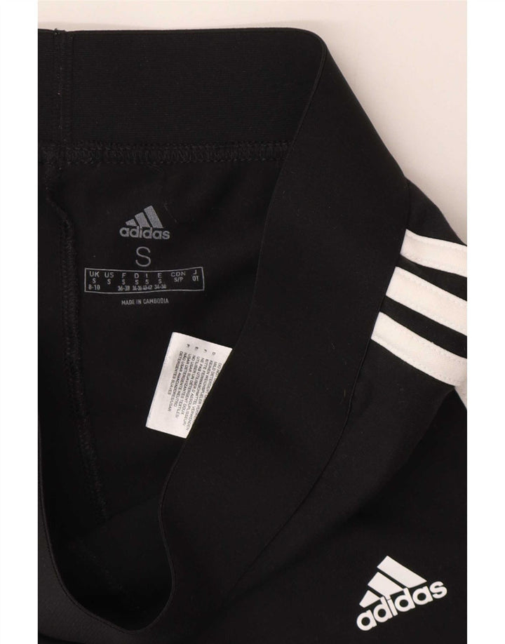 Женские леггинсы Adidas UK 8/10, маленькие, черные, хлопковые