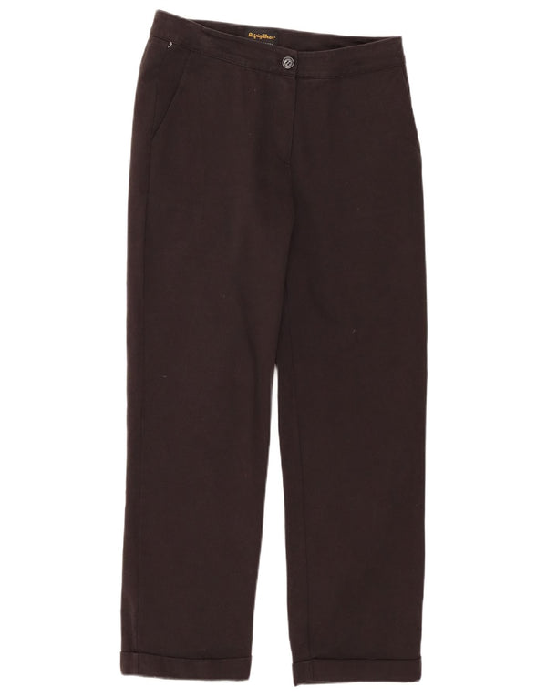 REFRIGIWEAR Женские прямые укороченные брюки, маленькие W28 L25, черный хлопок