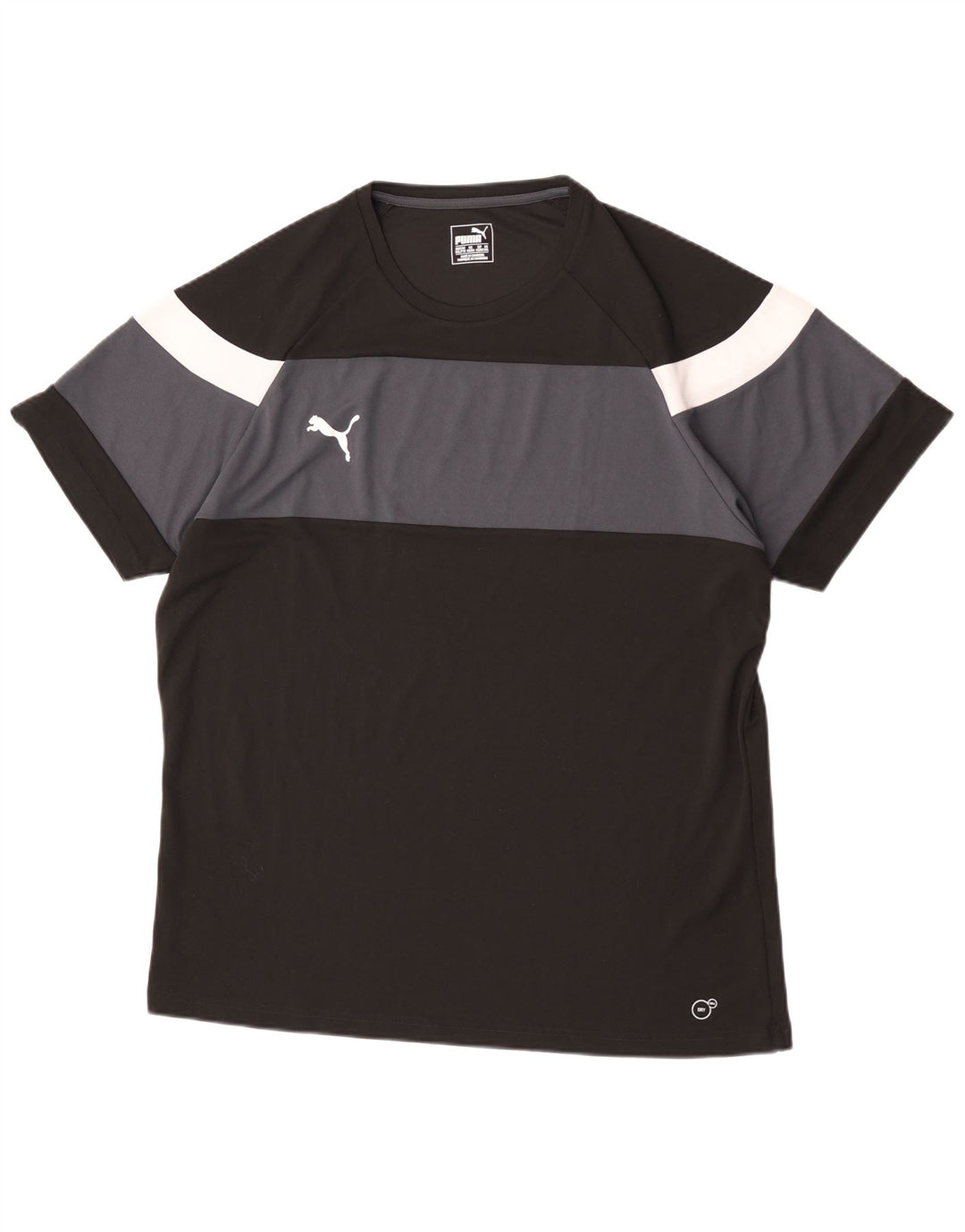 Мужская футболка PUMA Top 2XL черная с цветными блоками