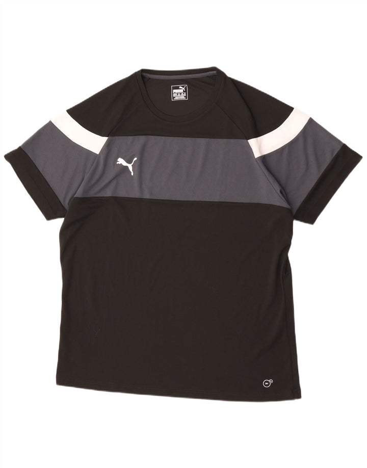 Мужская футболка PUMA Top 2XL черная с цветными блоками