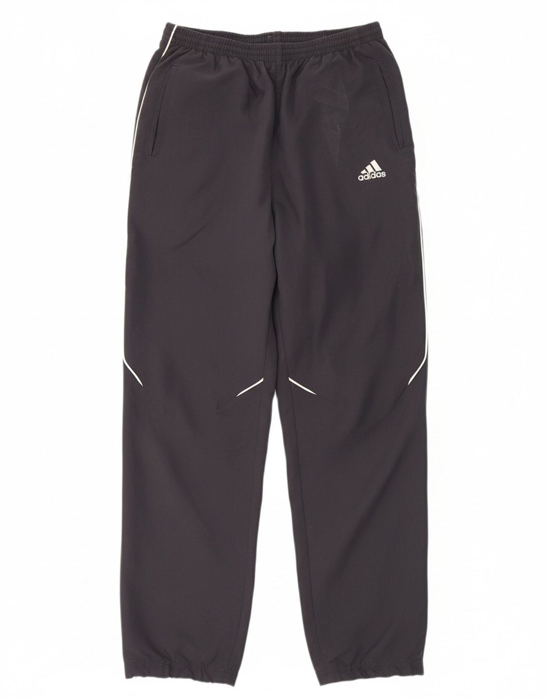 ADIDAS Boys Tracksuit Trousers 15-16 Years Grey Polyester