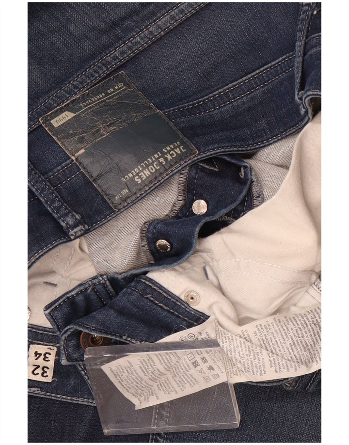 Мужские узкие джинсы Jack & Jones W32 L34 синие, хлопок
