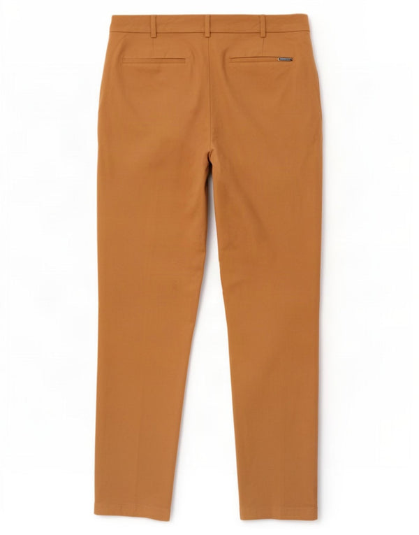 Женские зауженные брюки-чиносы Marks & Spencer UK 18 XL W38 L28 коричневые