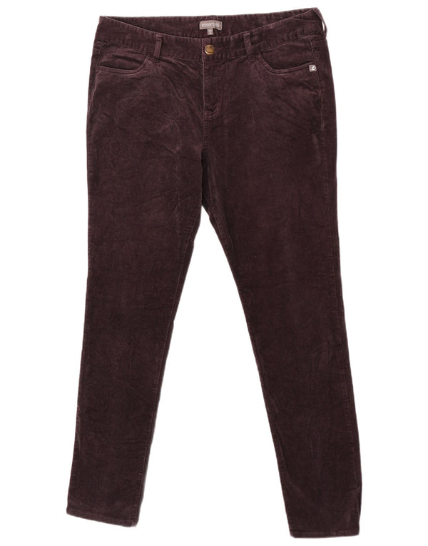 Женские узкие вельветовые брюки Essential UK 14, большие W34 L30, фиолетовые