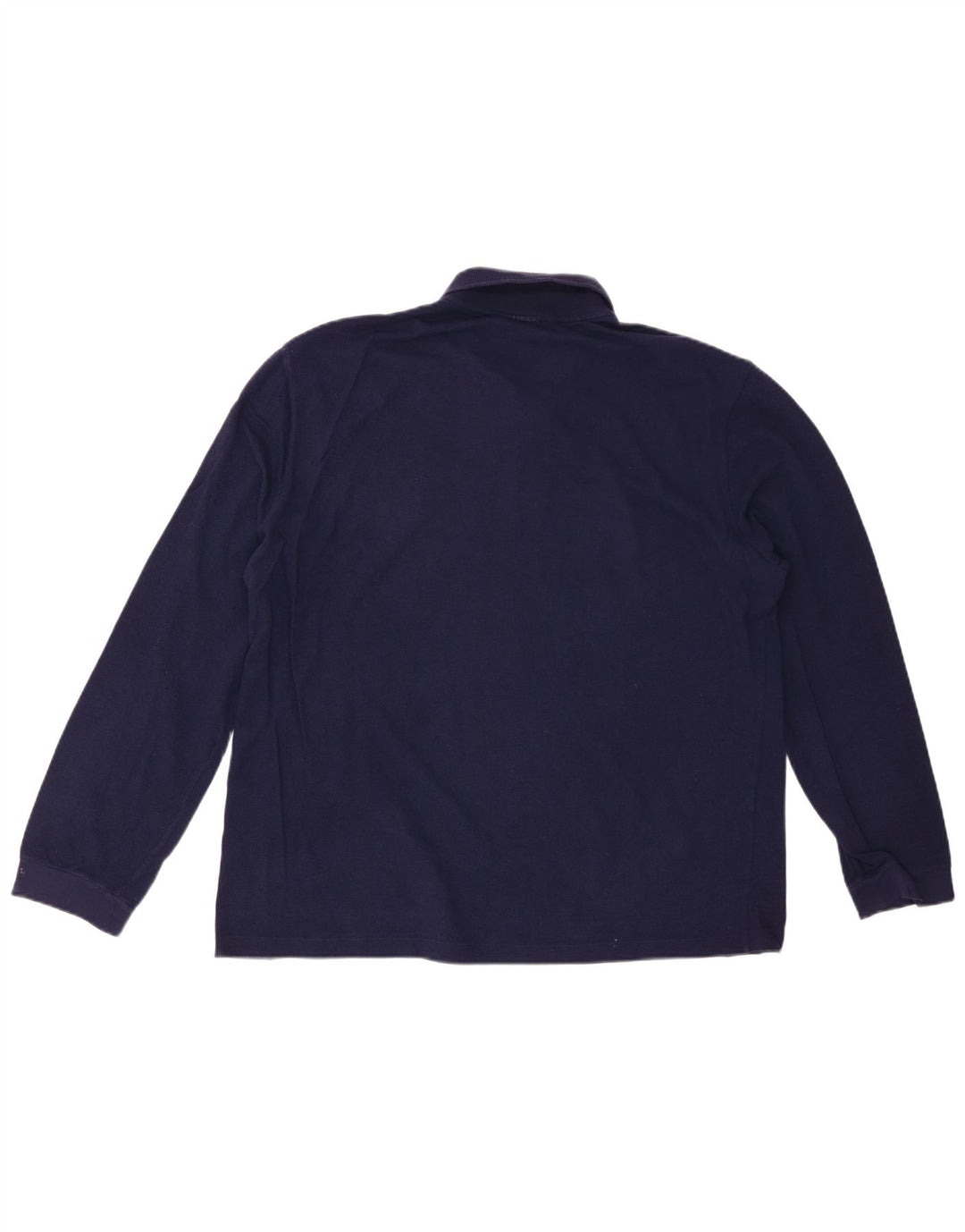 Мужская рубашка-поло LACOSTE с длинным рукавом, размер 5, большая, темно-синяя, хлопковая