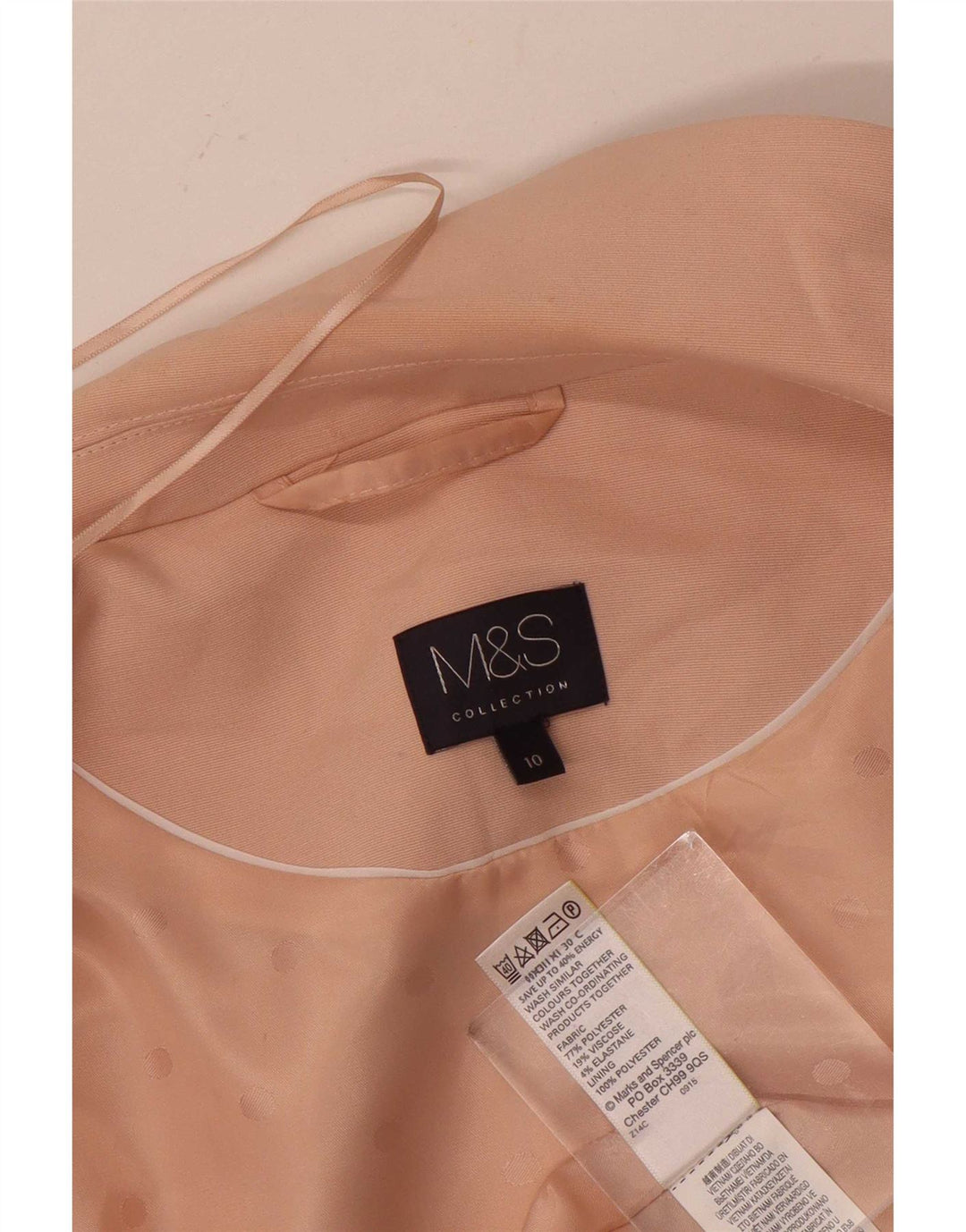 Женский удлиненный пиджак без рукавов Marks & Spencer UK 10, маленький розовый
