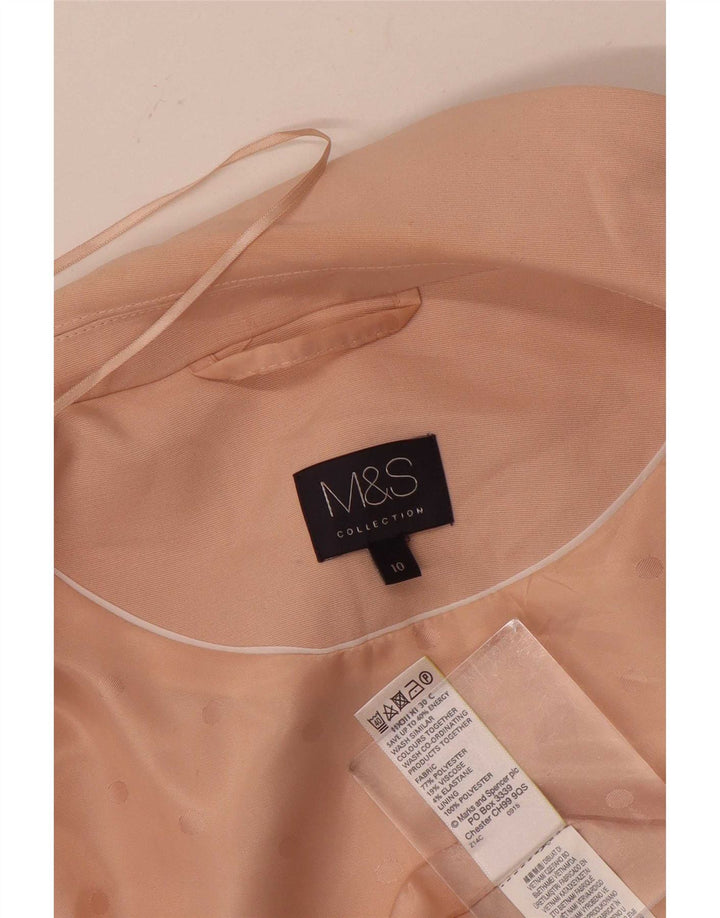 Женский удлиненный пиджак без рукавов Marks & Spencer UK 10, маленький розовый