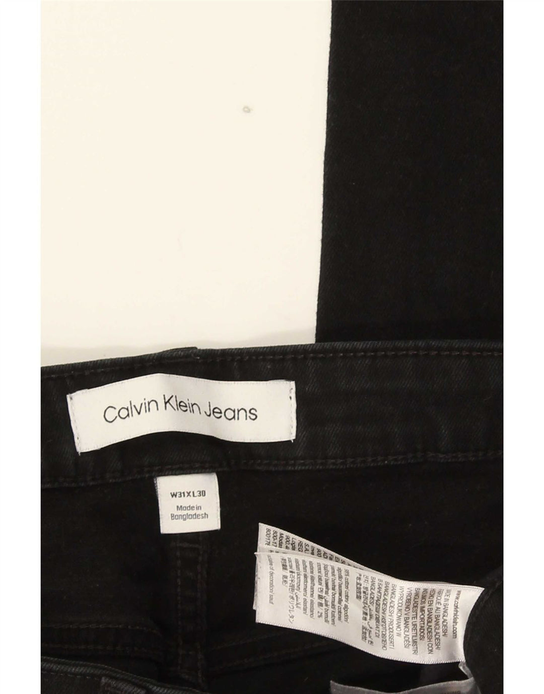 Мужские узкие джинсы Calvin Klein W31 L30, черный хлопок