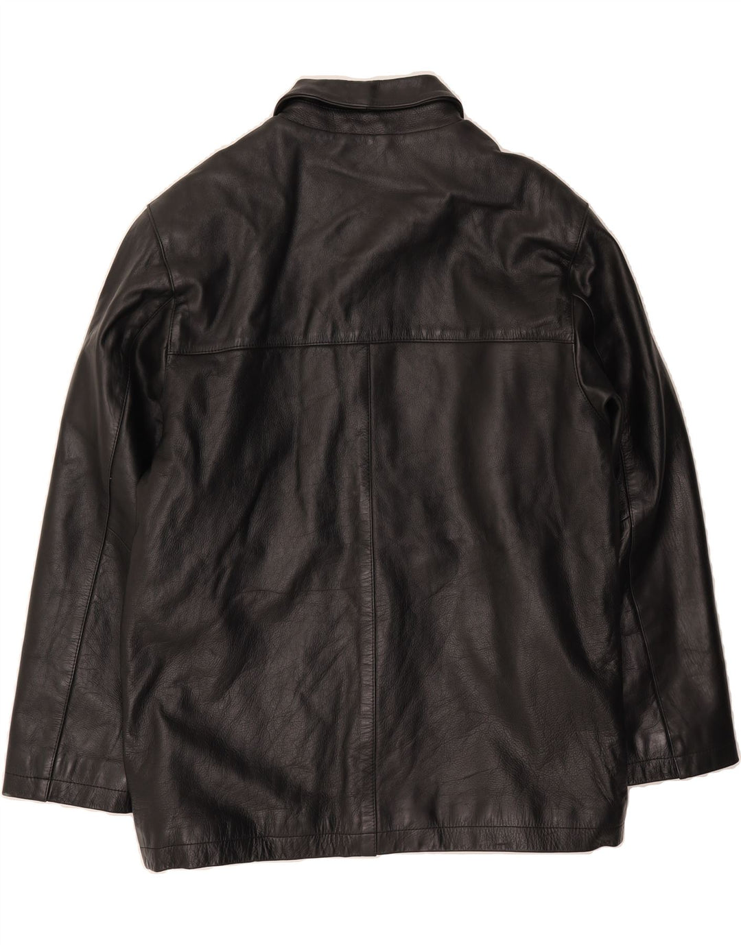 JACK & JONES Mens Leather Jacket UK 42 XL Black Leather Vintage Jack & Jones and Second-Hand Jack & Jones from Messina Hembry 