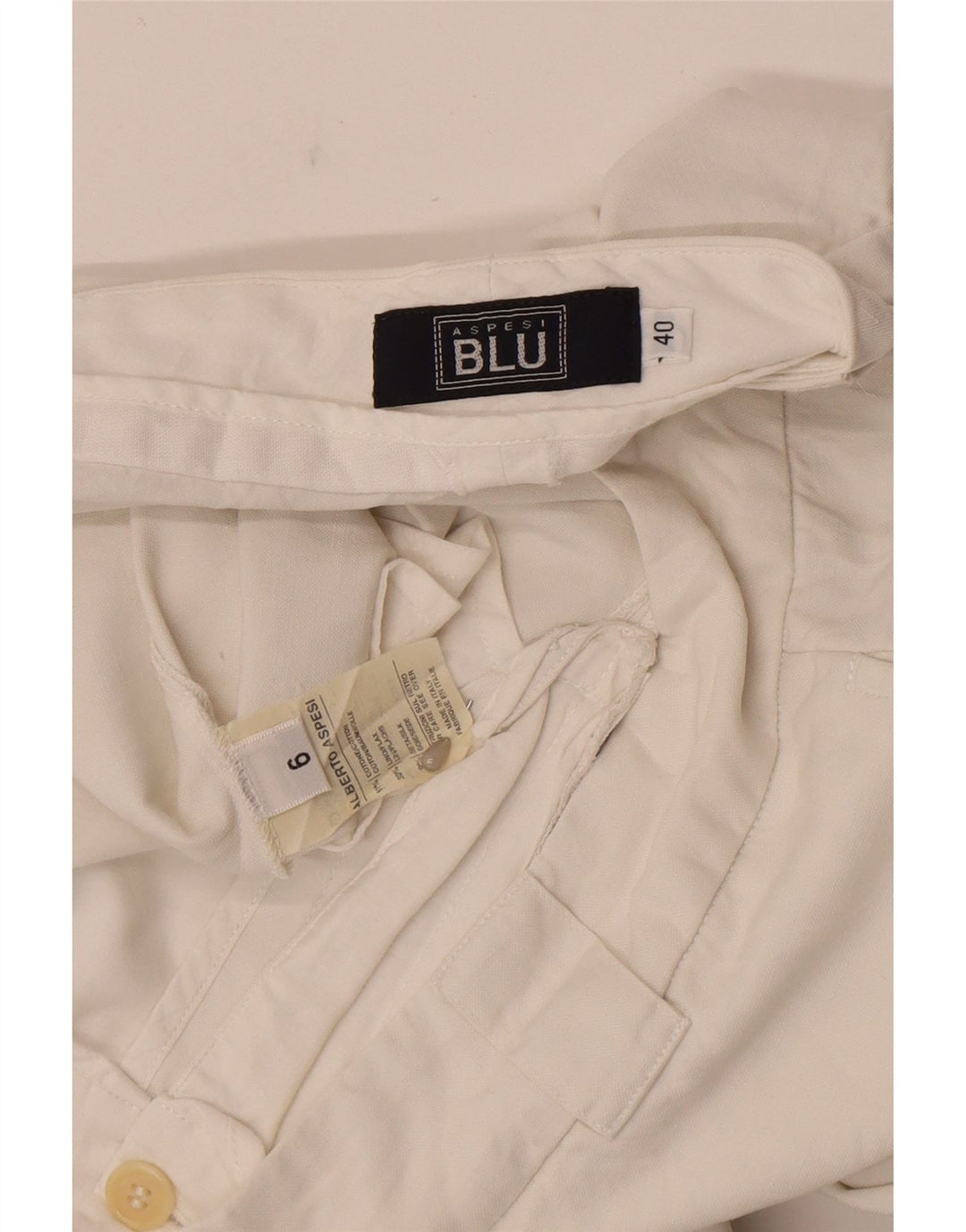 Alberto Aspesi Женские брюки Blu Bootcut IT 40 Small W27 L31 Белый