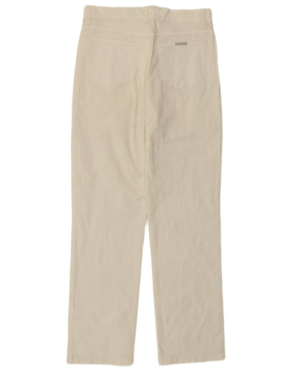 Trussardi Женские прямые повседневные брюки W28 L28, белые с животным принтом