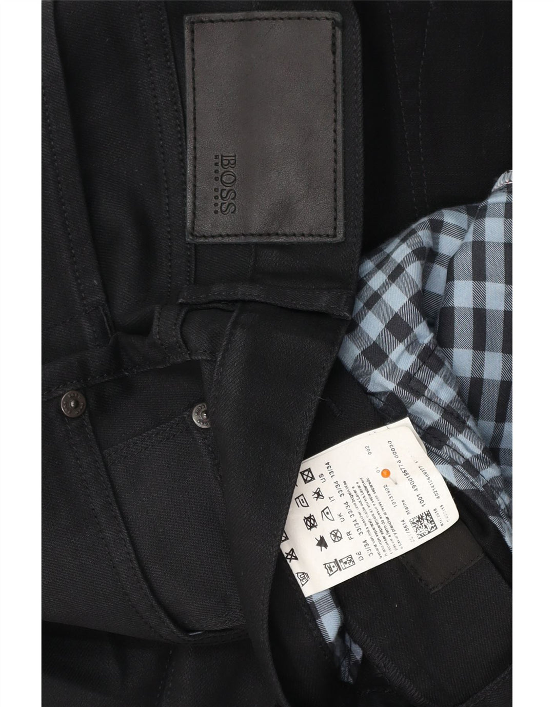 Мужские прямые джинсы HUGO BOSS W33 L29, черный хлопок