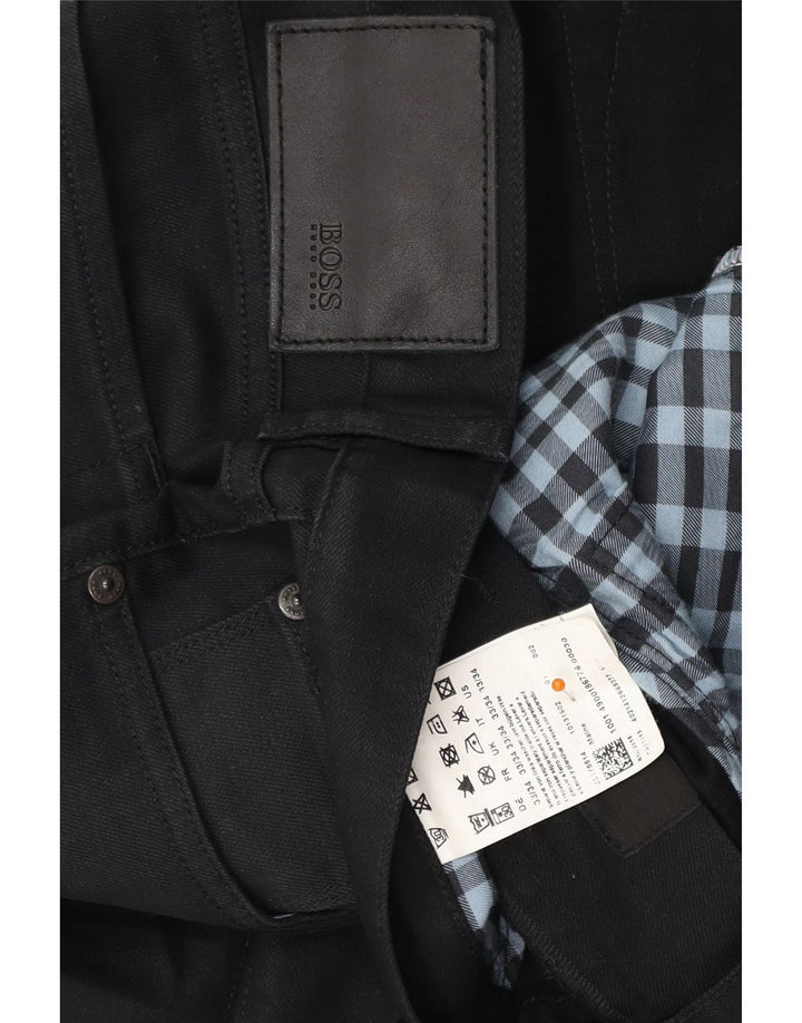 Мужские прямые джинсы HUGO BOSS W33 L29, черный хлопок