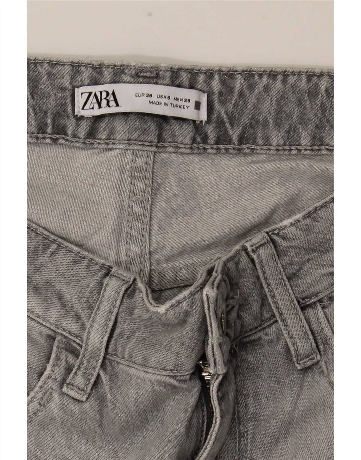 Женские прямые джинсы Zara EU 38 Small W28 L30 Серые