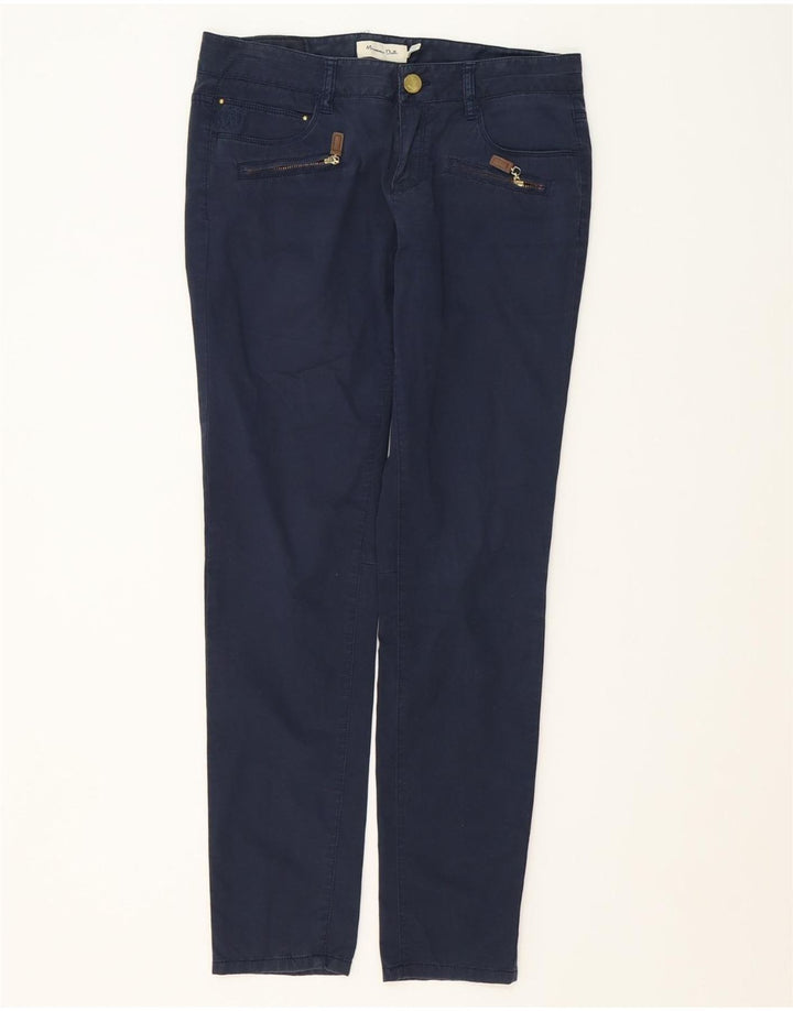 MASSIMO DUTTI Womens Slim Casual Trousers EU 40 Medium W30 L30 Navy Blue Vintage Massimo Dutti and Second-Hand Massimo Dutti from Messina Hembry 