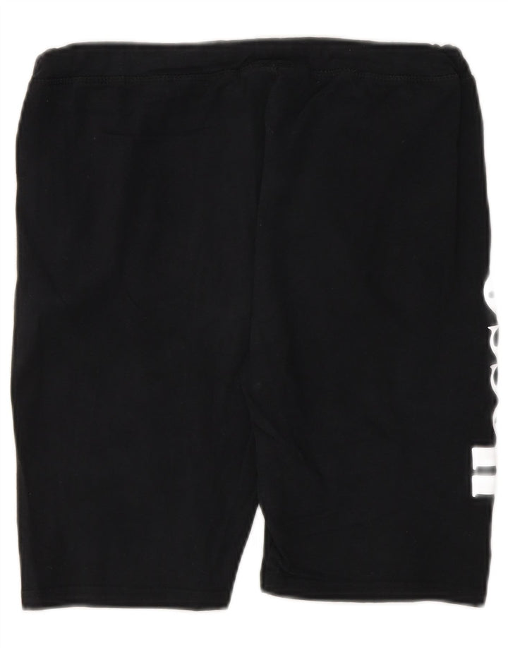 Женские спортивные шорты Ellesse с графическим рисунком UK 12, средние черные хлопковые