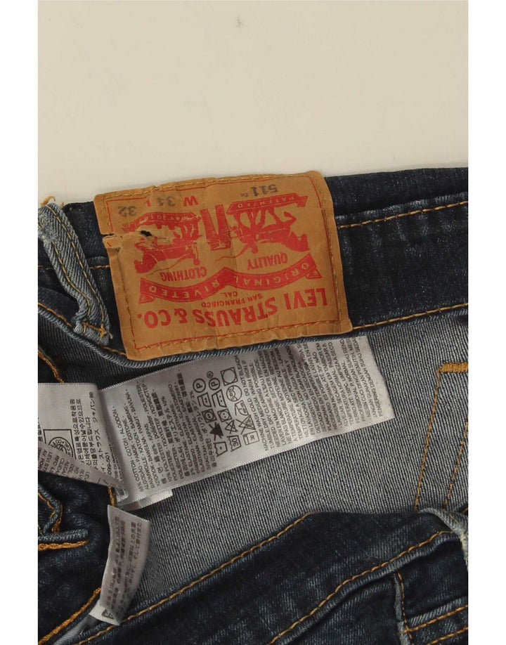 Мужские джинсы Levi's Slim 511 W34 L32 синие, хлопок