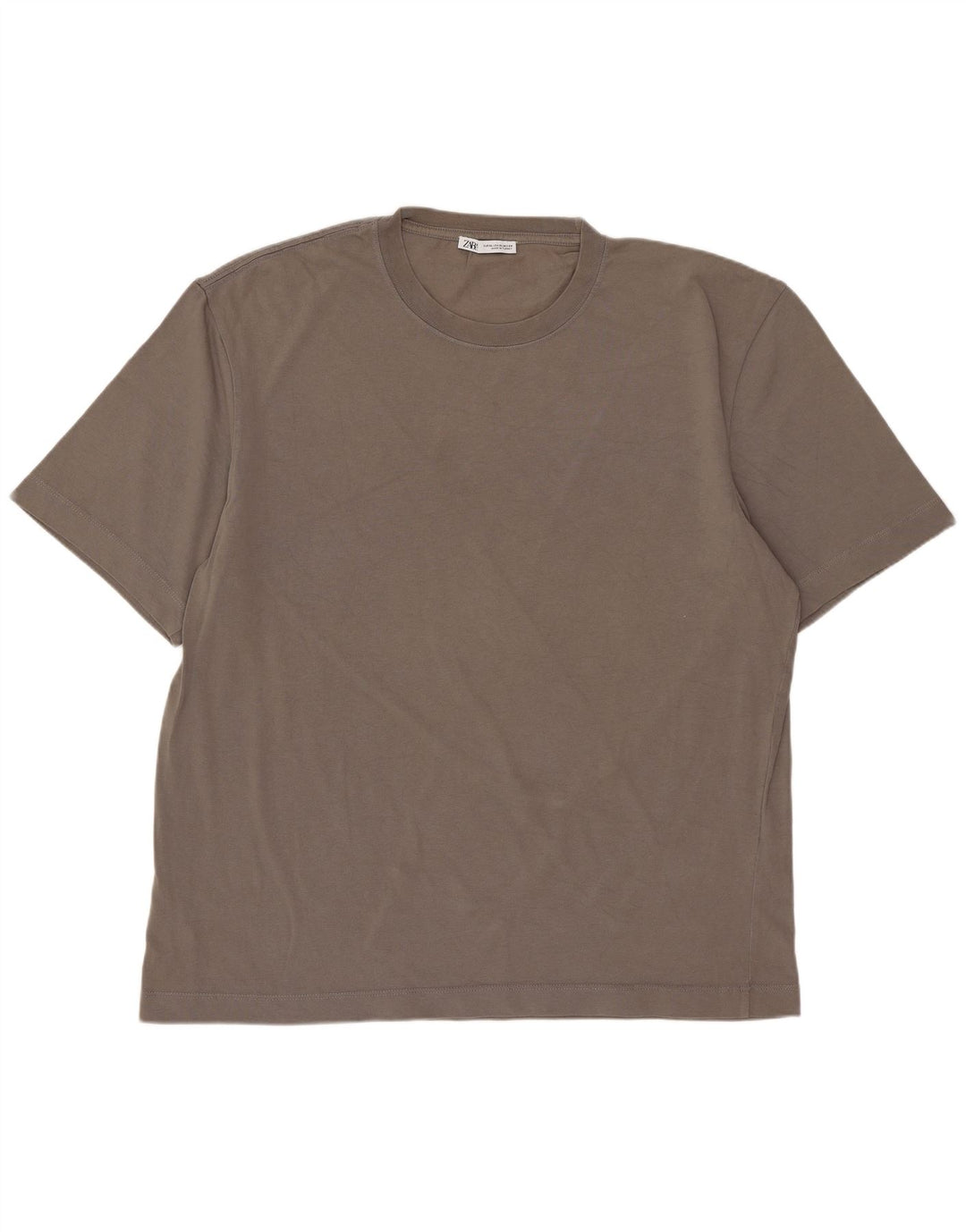 Мужская футболка ZARA XL, серый хлопок