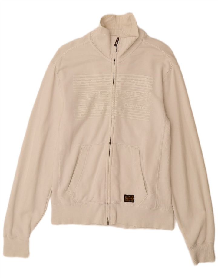 G-STAR Мужской спортивный костюм, верхняя куртка, средний белый хлопок, хлопок