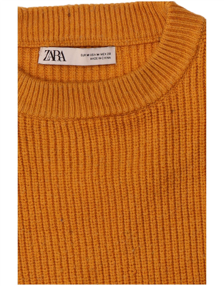 Женское платье-джемпер оверсайз Zara UK 14, средний оранжевый