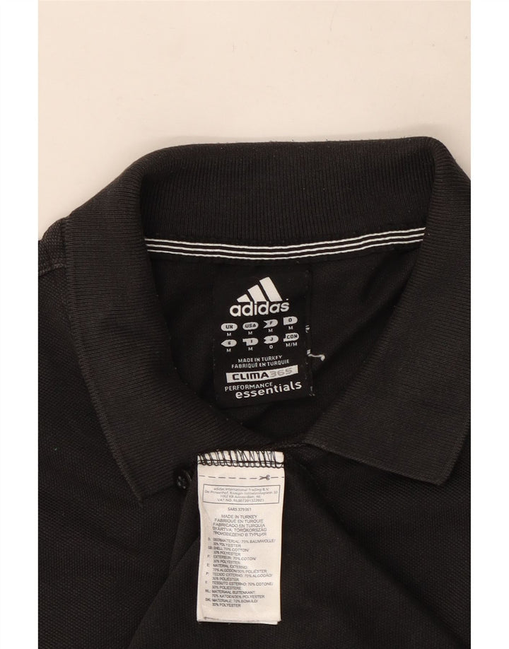 Мужская рубашка поло Adidas Clima 365, средний черный хлопок