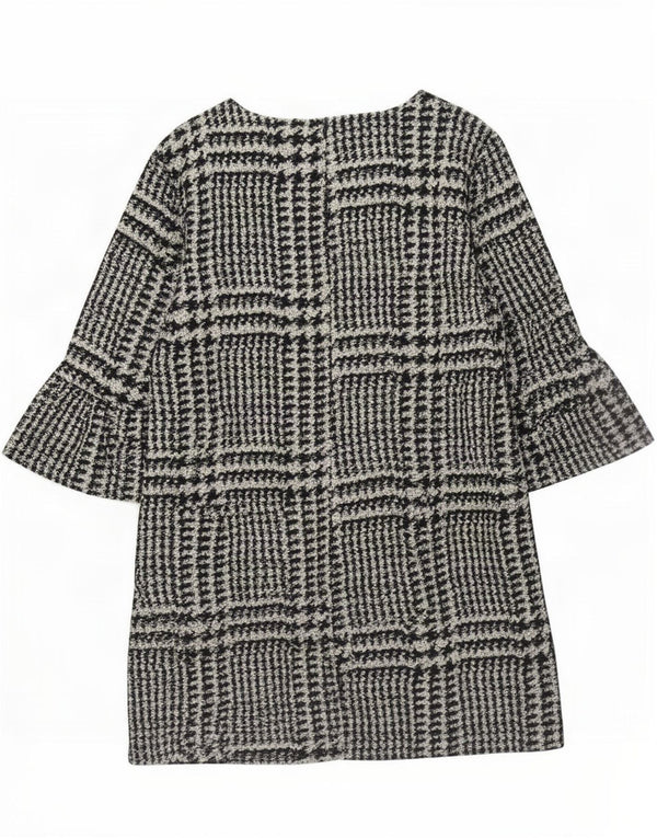 Женское платье-футляр с рукавом 3/4 Zara UK 18 XL, черное с узором «гусиные лапки»