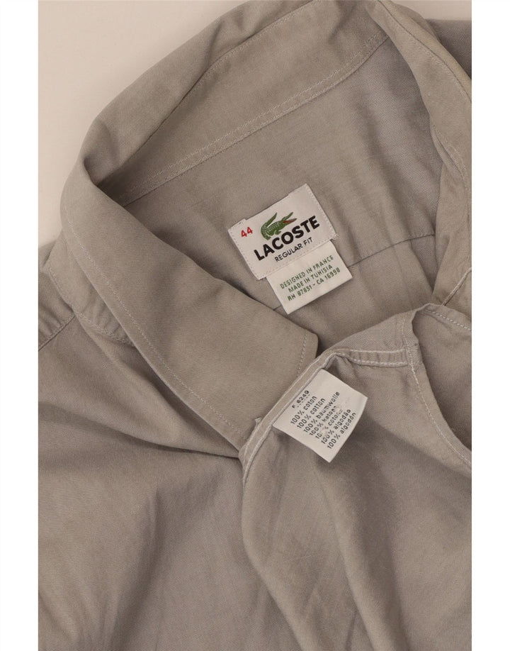 Мужская рубашка стандартного кроя Lacoste, размер 44 XL, серая, хлопковая