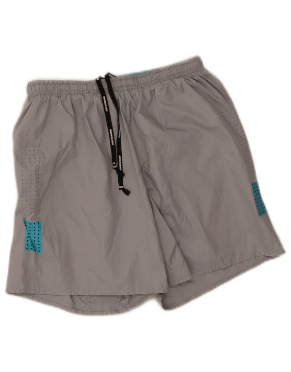 Мужские спортивные шорты Nike Dri Fit XS серые с цветными блоками