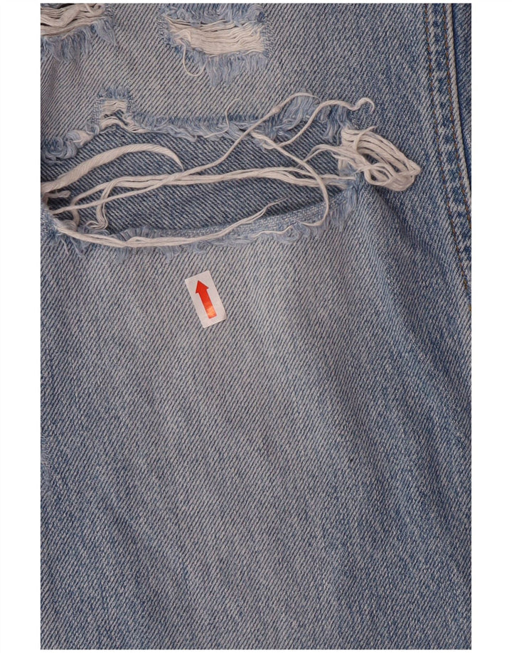 Женские зауженные джинсы Zara EU 36 XS W26 L27 Синие хлопковые гранж