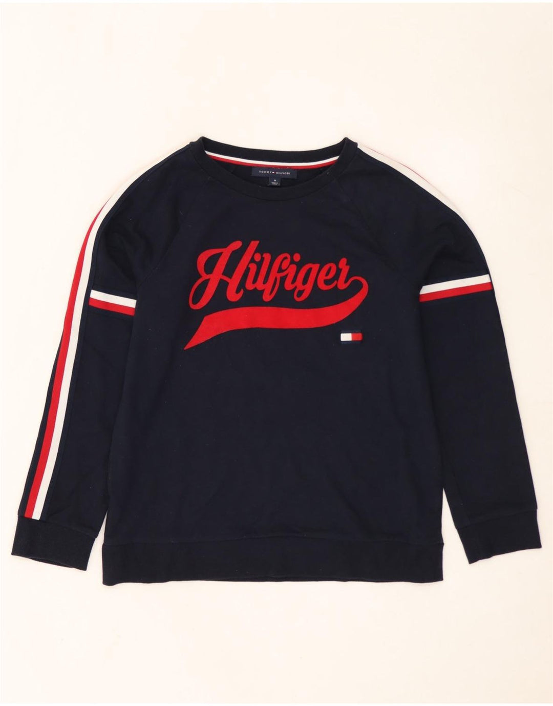 Женский свитер с рисунком Tommy Hilfiger UK 14, средний, темно-синий