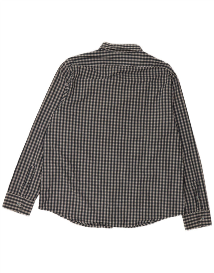 Мужская рубашка узкого кроя Penguin Heritage в клетку 2XL, синяя клетка, хлопок