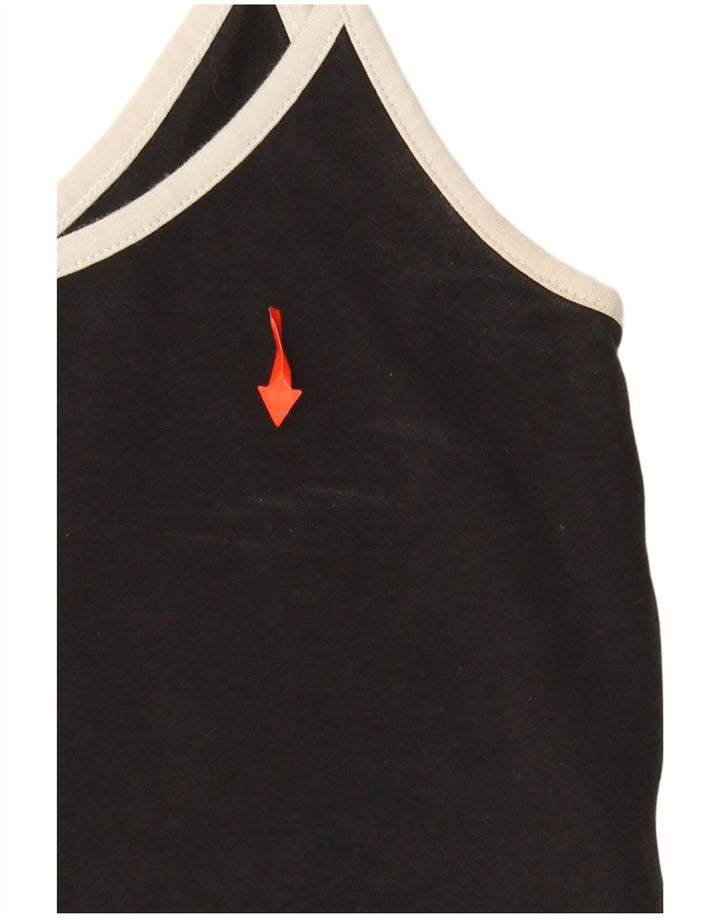 Женский укороченный топ на бретельках Adidas UK 8, маленький черный хлопок