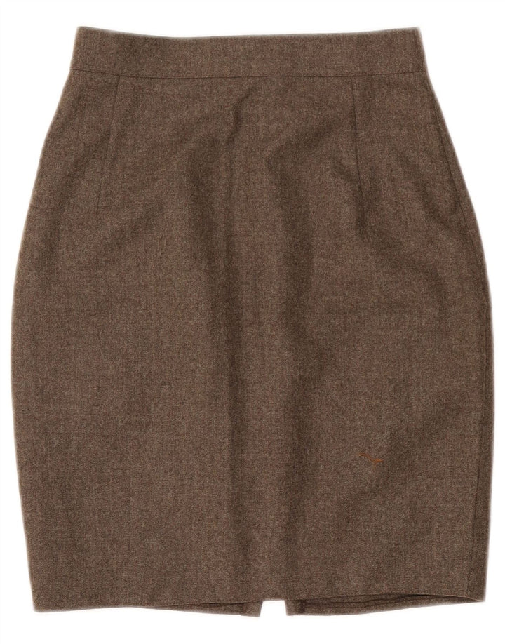 Винтажная женская юбка-карандаш IT 40, маленькая W26, серая шерсть