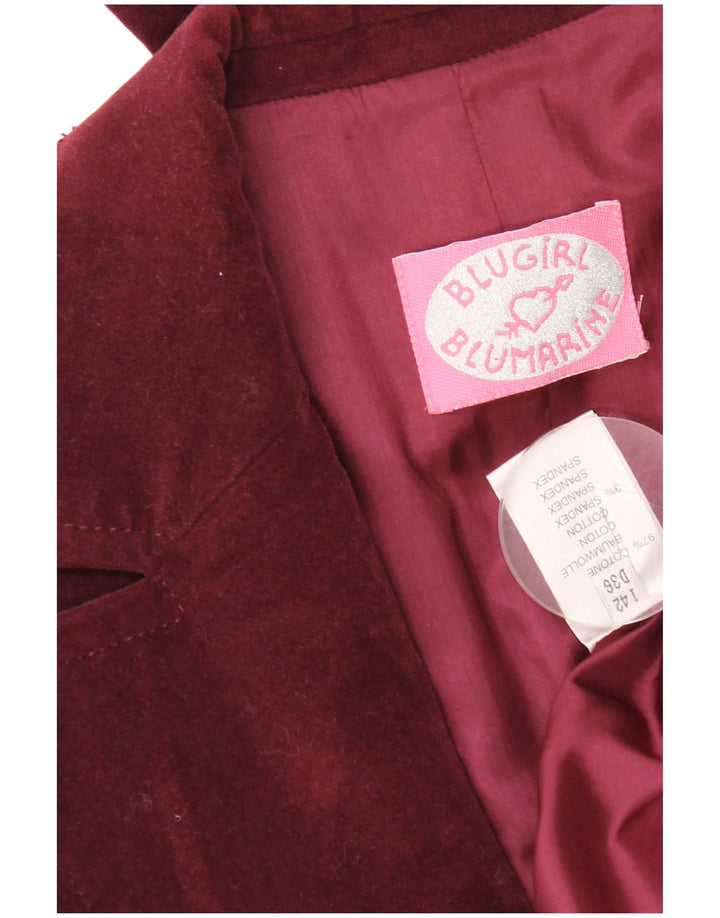 Blugirl Blumarine Женский пиджак на 1 пуговице IT 42 Средний бордовый