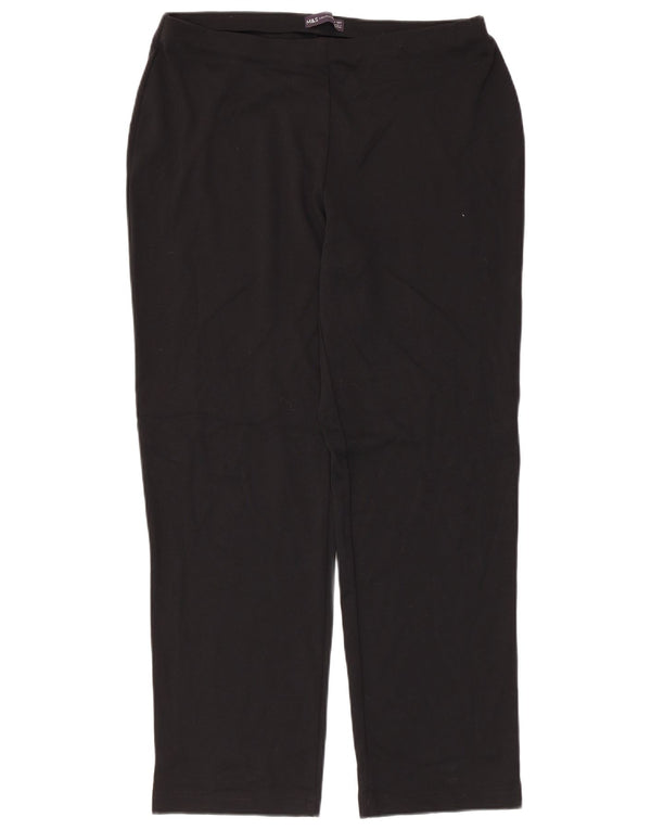 Женские прямые повседневные брюки Marks & Spencer UK 14, большие W34 L28, черные