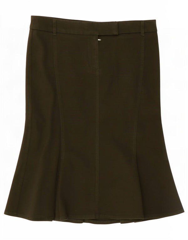 Trussardi Женская юбка-труба IT 42 Medium W30 Хаки Хлопок