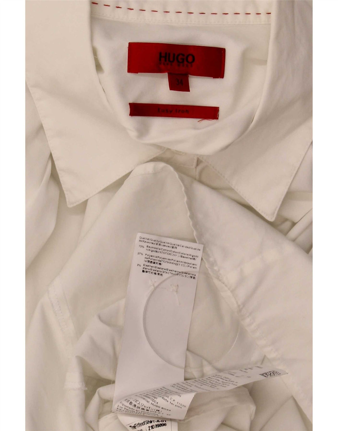 Женская рубашка Hugo Boss EU 34 XS, белый хлопок