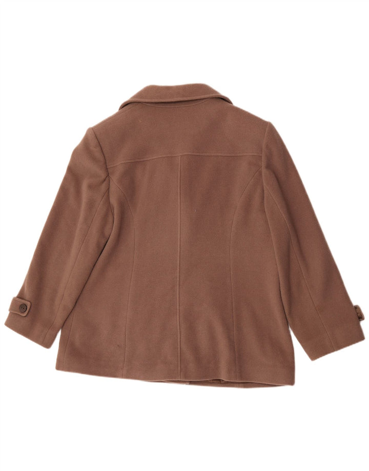 Женское полупальто Eastex UK 18 XL из коричневой шерсти
